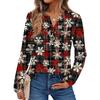 Women's Printed Long Sleeve Shirts Elegant Casual Tops Trendy Shirts Tops