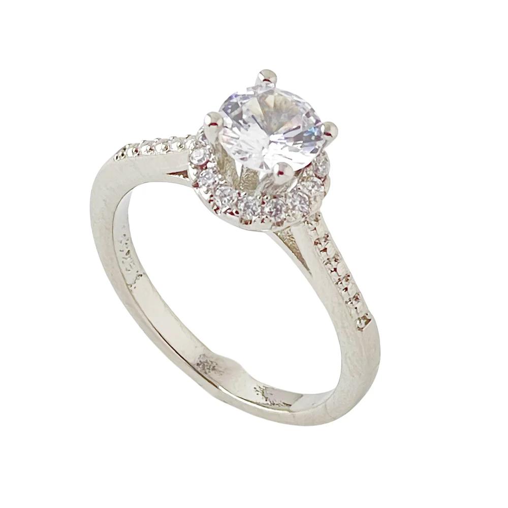 

New 925 Sterling Silver Ring Simulation Diamond CZ Ring, Suitable for Female Charm Jewelry Engagement Gifts 6