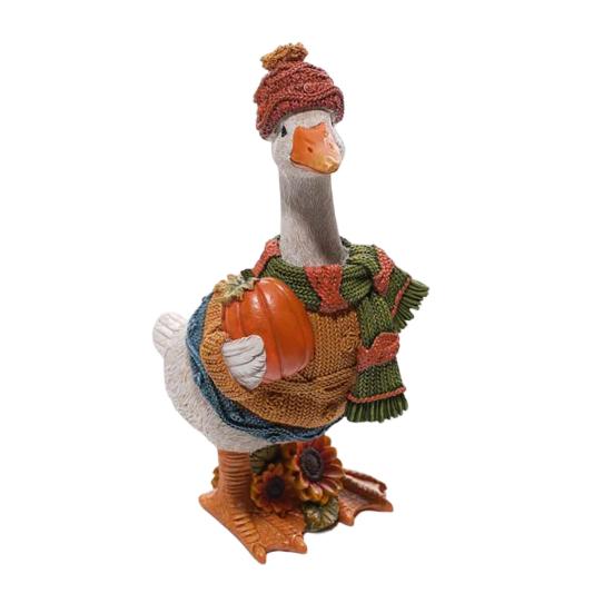 Autumn Pumpkin Duck Ornament Exquisite Resin Craft