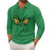 Men's Casual Collared Long-Sleeve Knit Base Layer Top