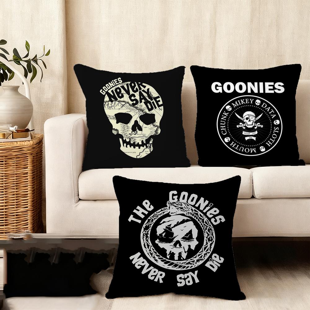 Movie G-Goonies Cushion Cover Soft Plush Fabric Double-Sided Printed Sofa Cushion Cover For All Seasons Home Decor Gift