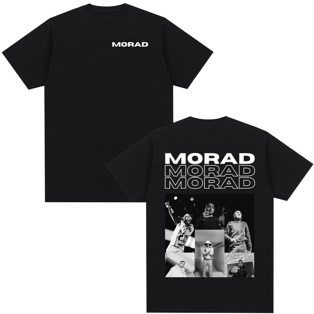 Rapper Morad MDLR Album Merch Tričko Pánské Dámské Oblečení Ležérní Bavlněné Tričko Módní Hip Hop Trička s Krátkým Rukávem Streetwear