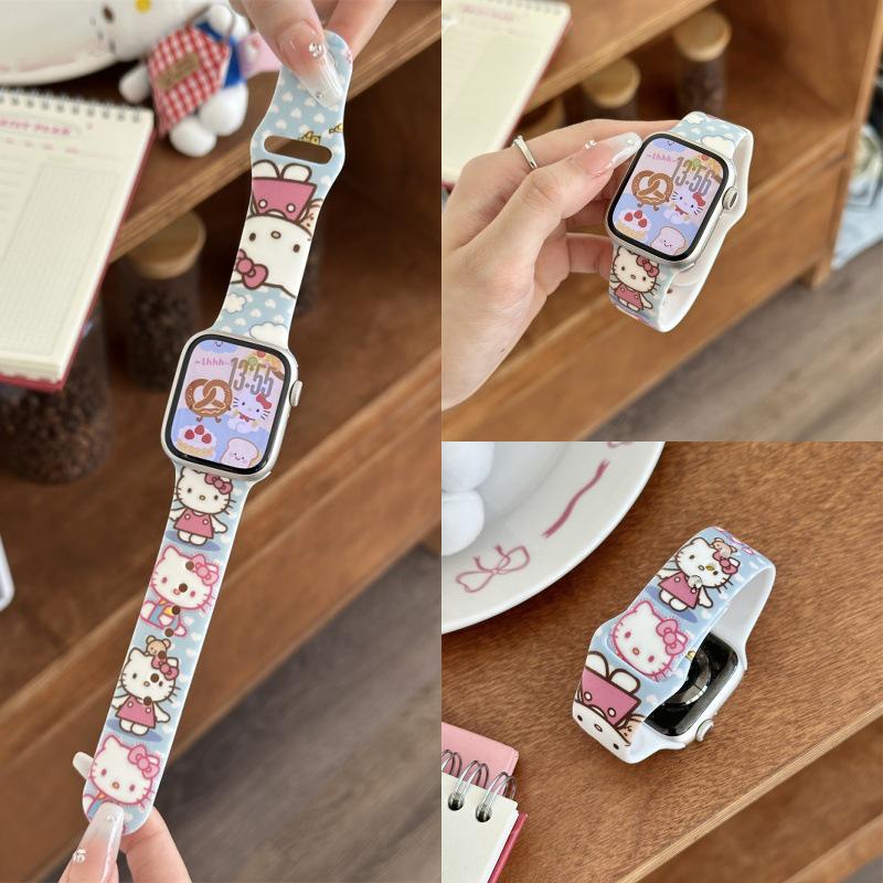 Cartoon Silicone Buckle Band for Apple Watch Series 10/9/8/SE
