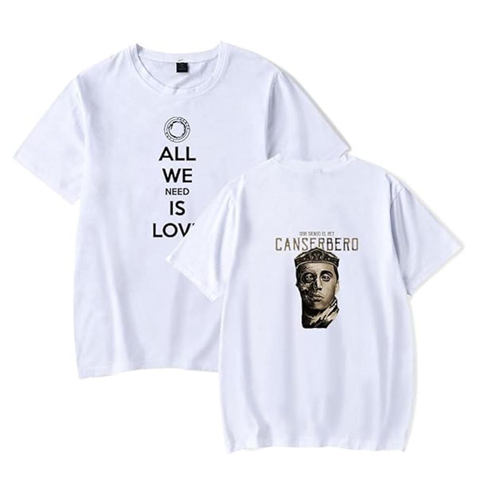 Canserbero Merch Cotton T Shirt ashion Summer Short Sleeve TShirts For Men Women Casual Hiphop Crewneck Tees Streetwear S