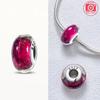 Brand New Copper Metal Colored Shiny Murano Glass Bead Components Round Charm Bead Components Compatible With Authentic Original Bracelet High