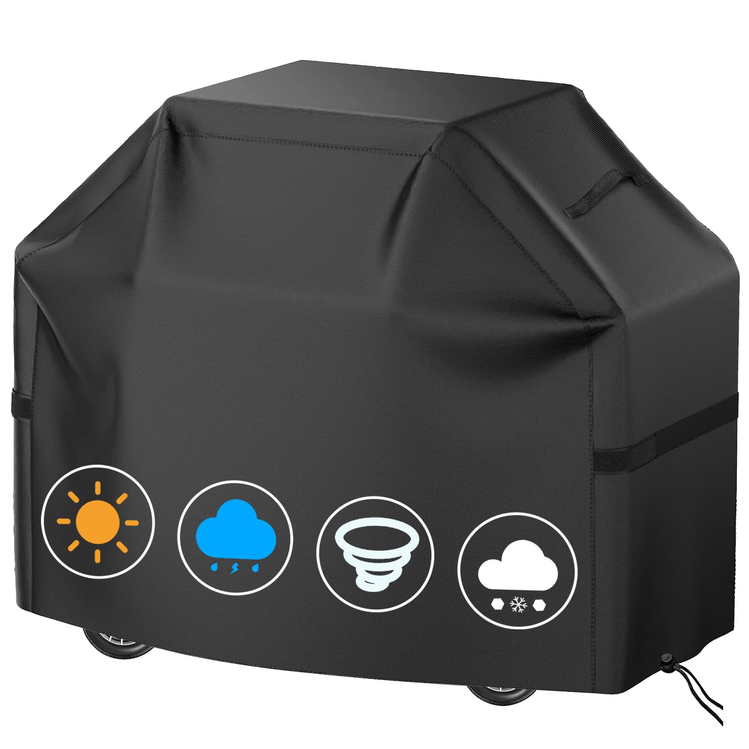 

BBQ Cover For Outside Heavy Duty Waterproof, Weather Resistant, Fade Resistant Griddle Covers with Adjustable Straps, Gas Smoker Covers 30"L x 26"D x 43"H