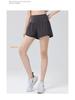Women's Quick-Dry Anti-Exposure Yoga Shorts - Two-Piece Design, Running/Fitness, Thin Three-Quarter Length