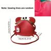 Damen Krabben Schultertasche - Verstellbarer Schultergurt, Glänzende rote krabbenförmige Clutch, Lustige Tier-Umhängetasche, Leicht, Modisch und kreativ