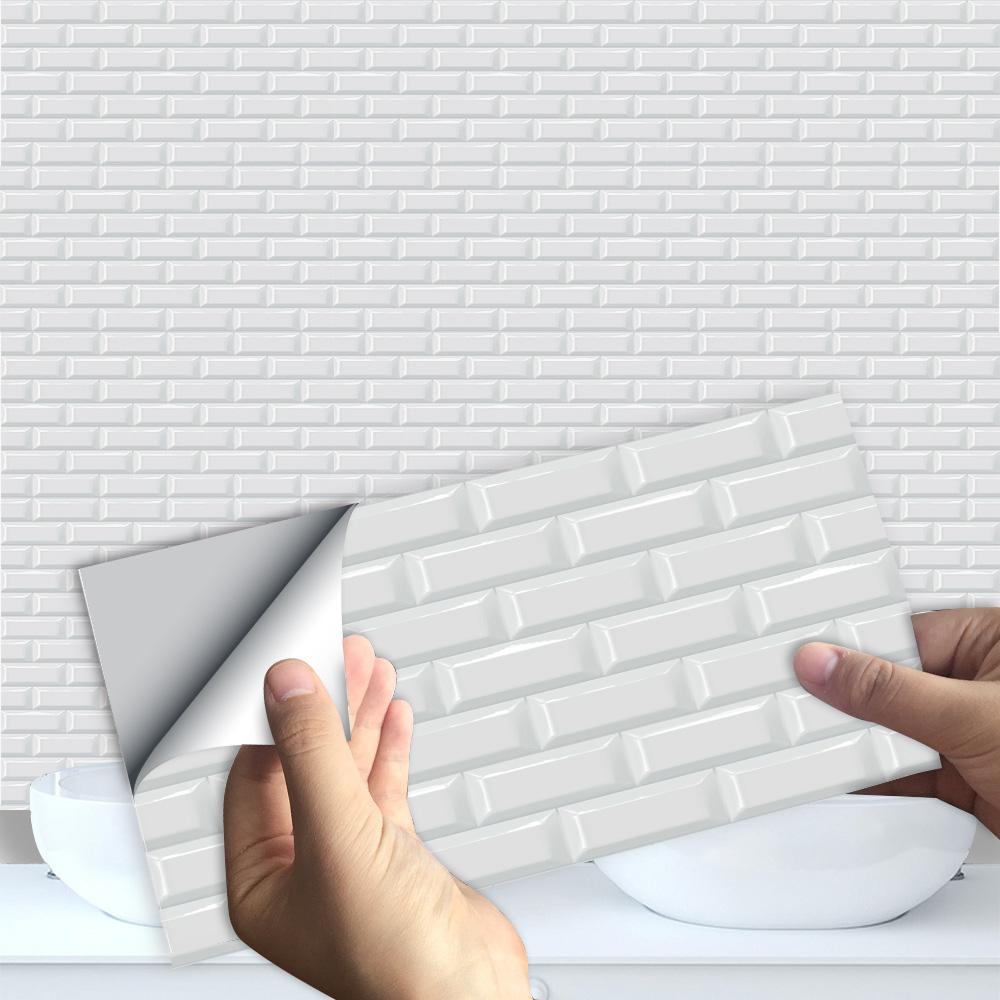 29 Styles Flat Marble Embossing Tiles Wall Sticker Kitchen Oil-proof Bathroom Waterproof Peel & Stick Hard Crystal Wallpaper