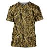 New Outdoor Hunting Camouflage T-shirt for Men 3D Printed Summer Cool Military Top Sports Camouflage Camp Gym T-shirt