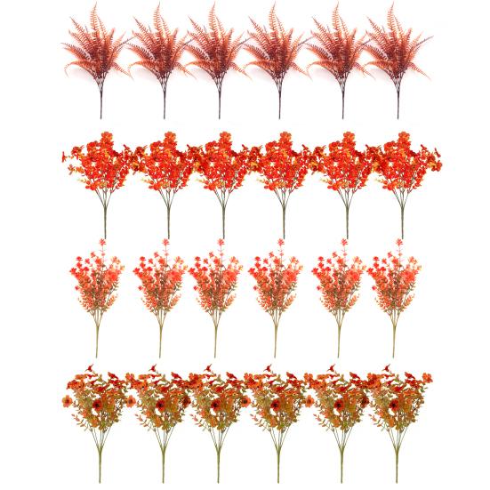 4/8/12/16/24/36 Stück Künstliche Blume Realistische Gefälschte Plastikblume Zuhause Büro Hochzeitsparty Tischdekoration Innen Außen Kunstpflanzen Blüte