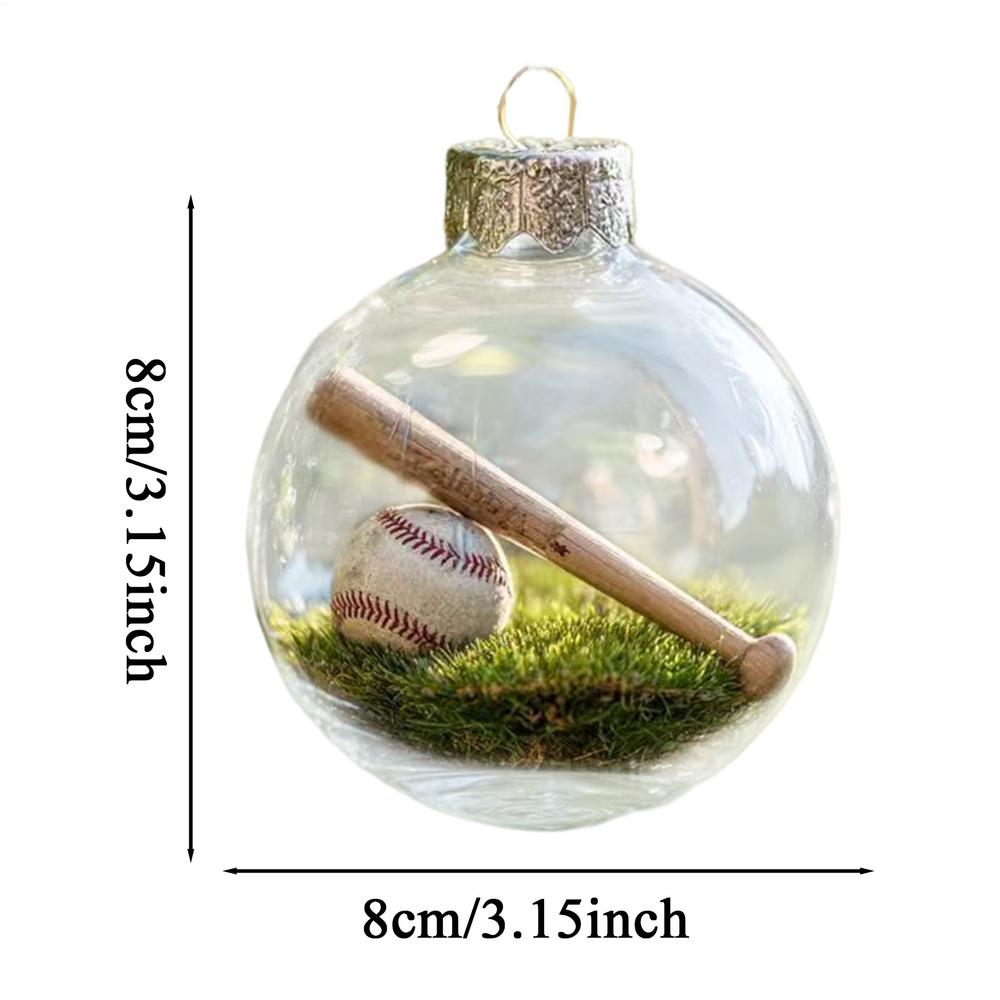Christmas Sports Scene Ball Ornaments Christmas Tree Seasonal Sports Ball hanging Decorations for Mantle Fireplace Porch