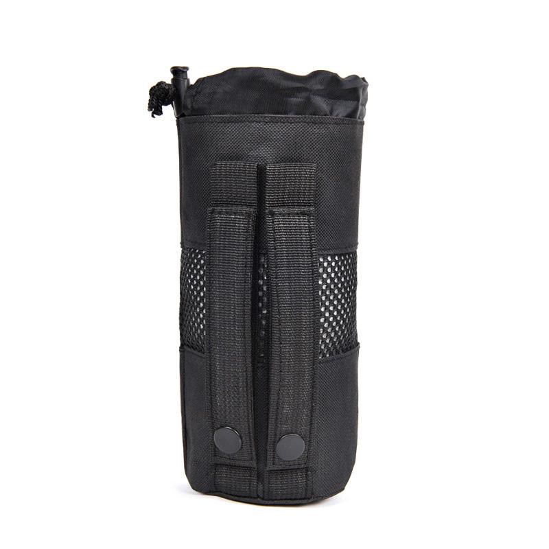 Mesh Speaker Bag with Spring Buckle and Waist Holder for Easy Carry Water Bottle Storage Pouch Breathable Nylon Sport Bottle Bag