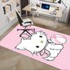 Office Rug Kitty, Pink Anti-Slip Rug, Machine Washable for Living Room, Bedroom, Office, Multiple Sizes, Bedroom Mat, Decorative Mat, Durable Mat, Liv