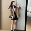 Influencer Women's Retro Korean Style Short Blazer - New Autumn 2025 Fashion