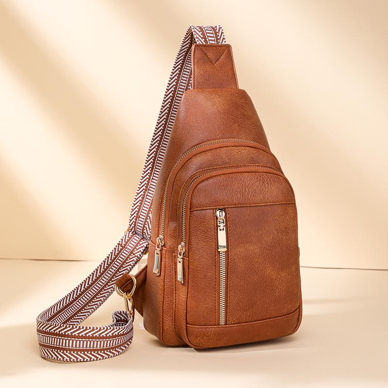 Geantă pentru piept pentru femei Geantă pentru piept geantă de umăr Geantă pentru piept de culoare uni pentru fete