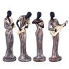 Resin Musical Instrument Showpiece, Set of 4 (Gold)