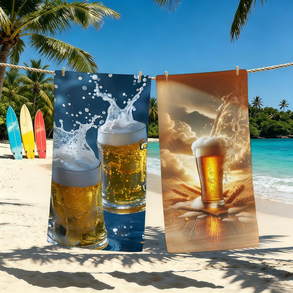 Anime Cooles Bierhandtuch Für Outdoor Camping Strandhandtuch Super Saugfähig Schnelltrocknend Sommerhandtuch