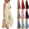 Women's Fashion Cotton And Linen Strappy Jumpsuit/Overalls