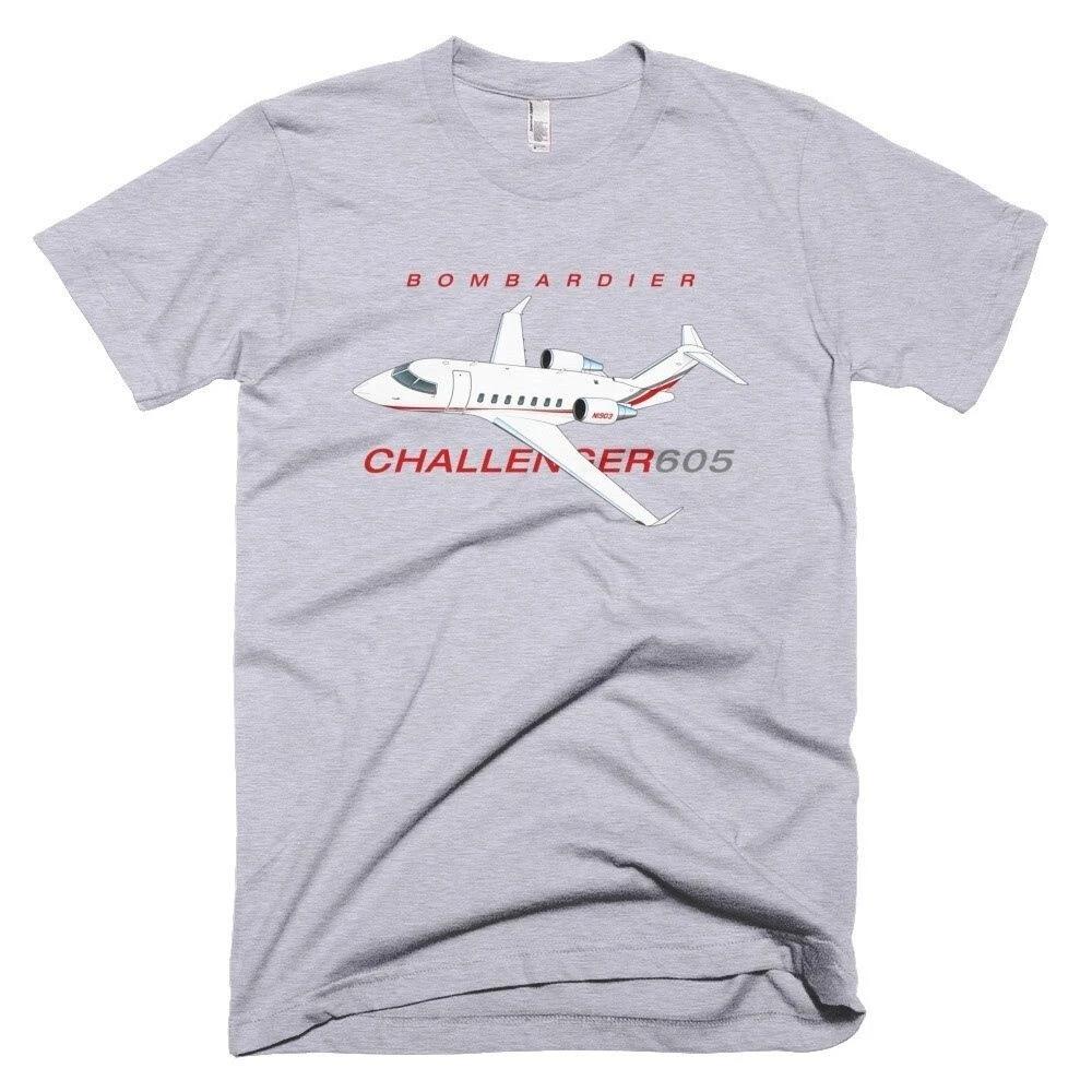 

Bombardier Challenger 605 Airplane T-shirt- Personalized with N# L