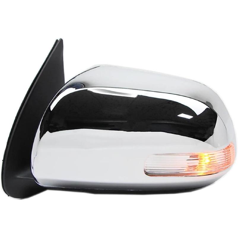 

Pair Rear View Side Door Wing Mirror Compatible With Toyota Hilux Vigo 2012 2013 2014 With Turn Lamp Signal 5 Wire Exterior Chrome Trim(Left) Left