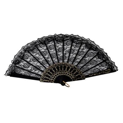 Vintage Style Lace Folding Fan Chinese Japanese Pattern Art Craft Gift Decor