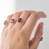 Round Garnet Gemstone Ring, Handmade Designer Ring, Gift For Her, Birthday Jewelry, Statement Ring, Wedding Gift