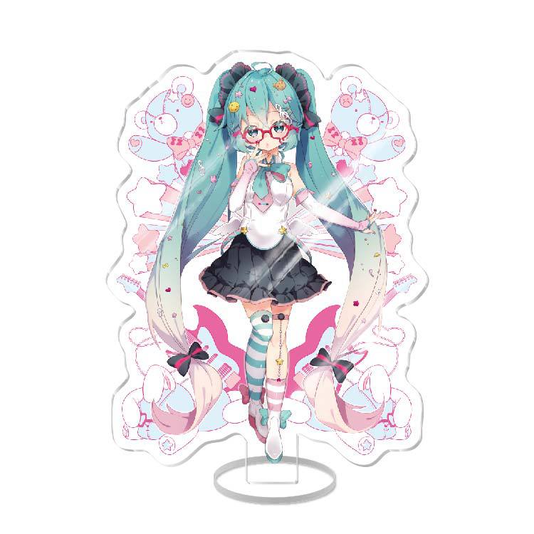 Anime Acrylic Stand Double Sided Artwork  Hatsune Miku Sakura Miku School Campus Figure Merchandise Otaku Collection