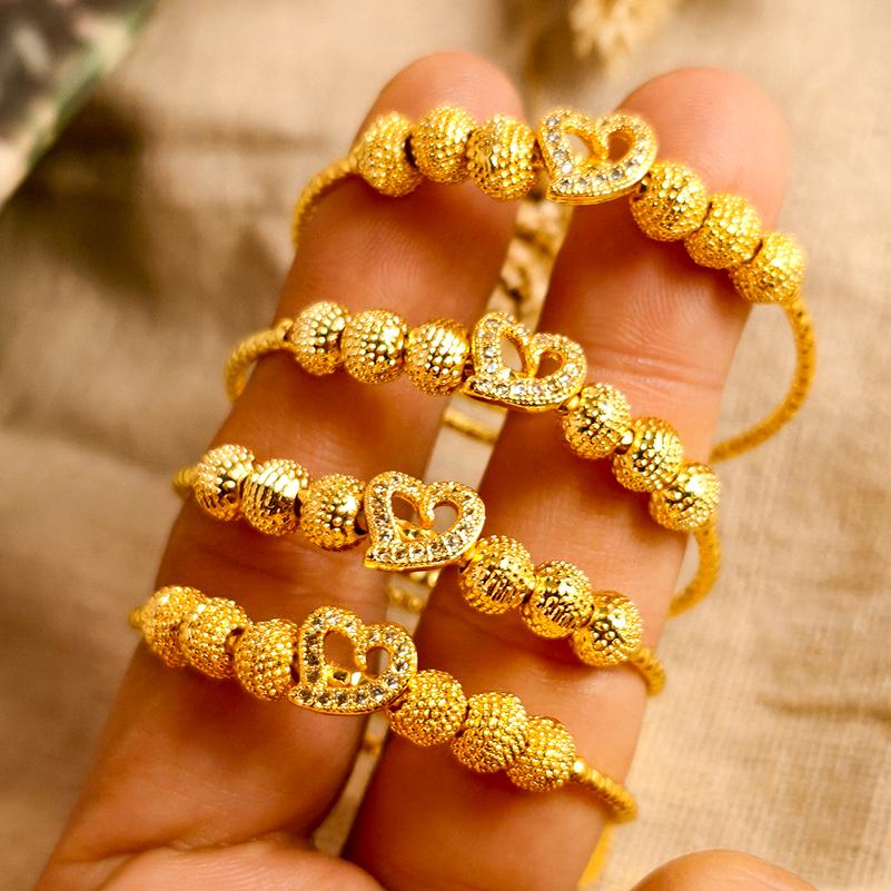 Bracciali Color Oro 18k Per Bambino Bambini Gioielli Braccialetti Etiopi un Regalo di Compleanno Braccialetti per Festa Habesha