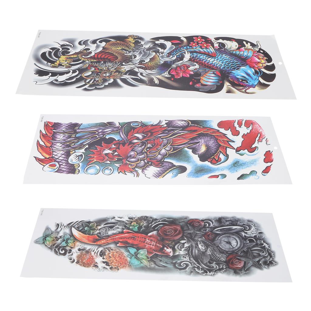 Waterproof Full Arm Tattoo Sticker Unisex Exquisite Pattern Temporary Tattoo Sticker