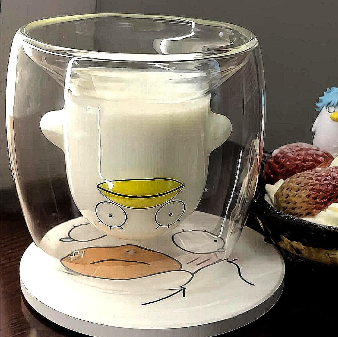 

GINTAMAS Кружка стеклянная Элизабет Аниме Косплей Двойное стекло Чашка для молока Чашка для воды Чашка для чая Чашка для сока Теплоизоляция Подарок на день рождения