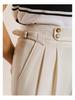 Men's All-Season Loose Fit Korean Style Straight Trousers - Solid Color Fashionable Casual Suit Pants