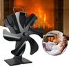 6-listý kamnový ventilátor pro krbové kamna Vysoce účinný Tichý krbový ventilátor Pro kamna na dřevo