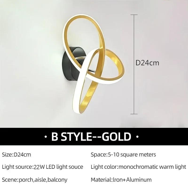 Modern LED Wall Lamp Trefoil Black White Ceiling Light For Bedroom Bedside Living Room Corridor Checkroom Decor Lighting Fixture