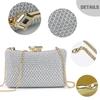 NICOLE & DORIS Women's Sparkly 2-Way Mini Shoulder Bag, Handbag, or Clutch Bag for Weddings, Lightweight, Waterproof, with Shoulder Chain, Elegant