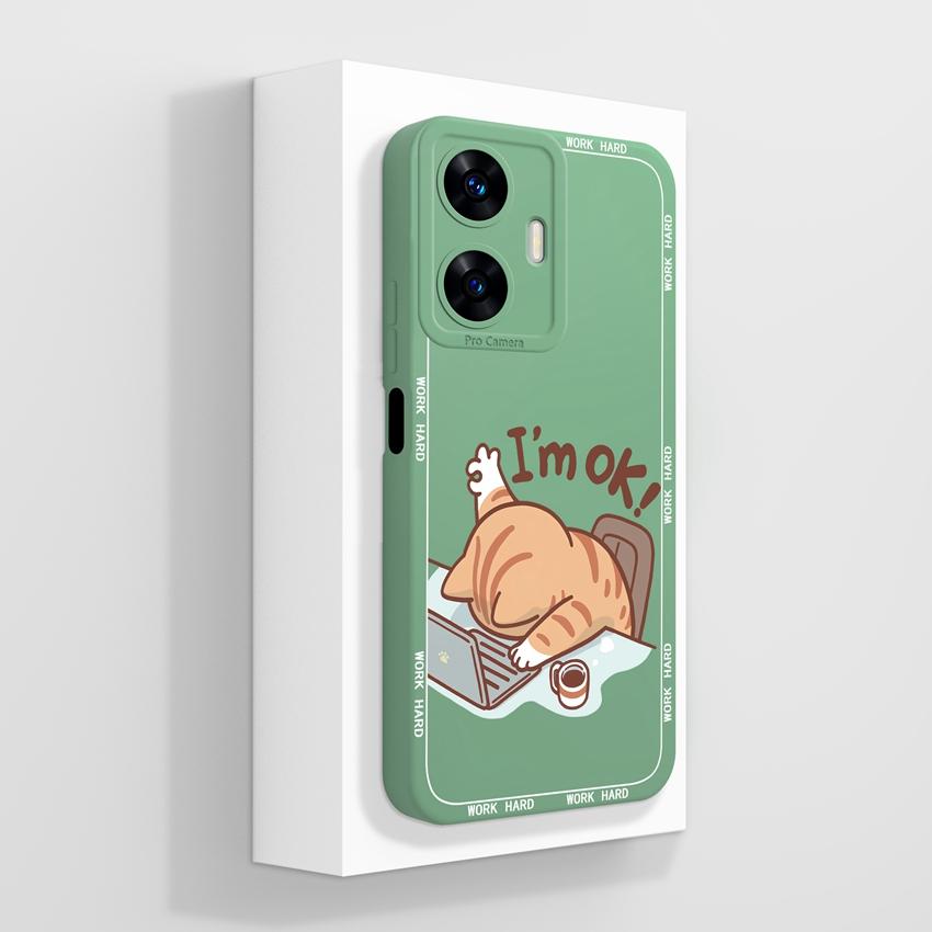 Beautiful Love Heart Phone Covers For Realme C55 C35 C25 C20 C15 C11 C21Y C25Y Soft Liquid Silicone Bumper Anti Drop Protection Case For Realme Casing