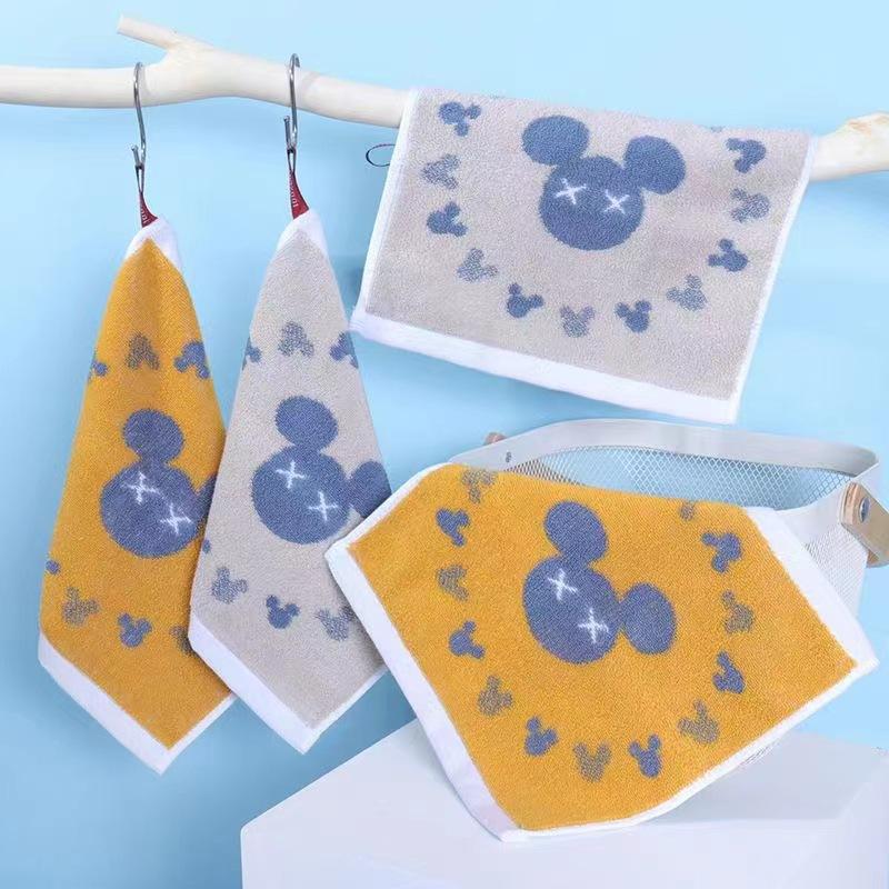 Cotton Cartoon Baby Small Square Towel, Pure Cotton Terry Children'S Face Washing Small Towel, Kindergarten Baby Face Washing Saliva Towel