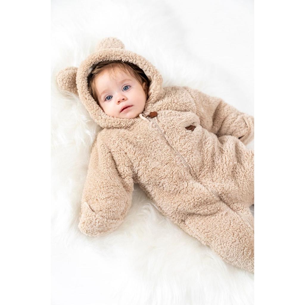 Unisex Baby Welsoft Combed Cotton Lined Baby Astronaut Cosmonaut Jumpsuit With Gloves, Baby Coat