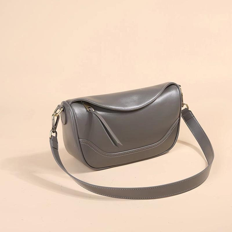 Top Layer Cowhide Mom Bag 2025 New High-End Crossbody Bag Shoulder Bag Genuine Leather Dumpling Bag for Women Exquisite Fashion