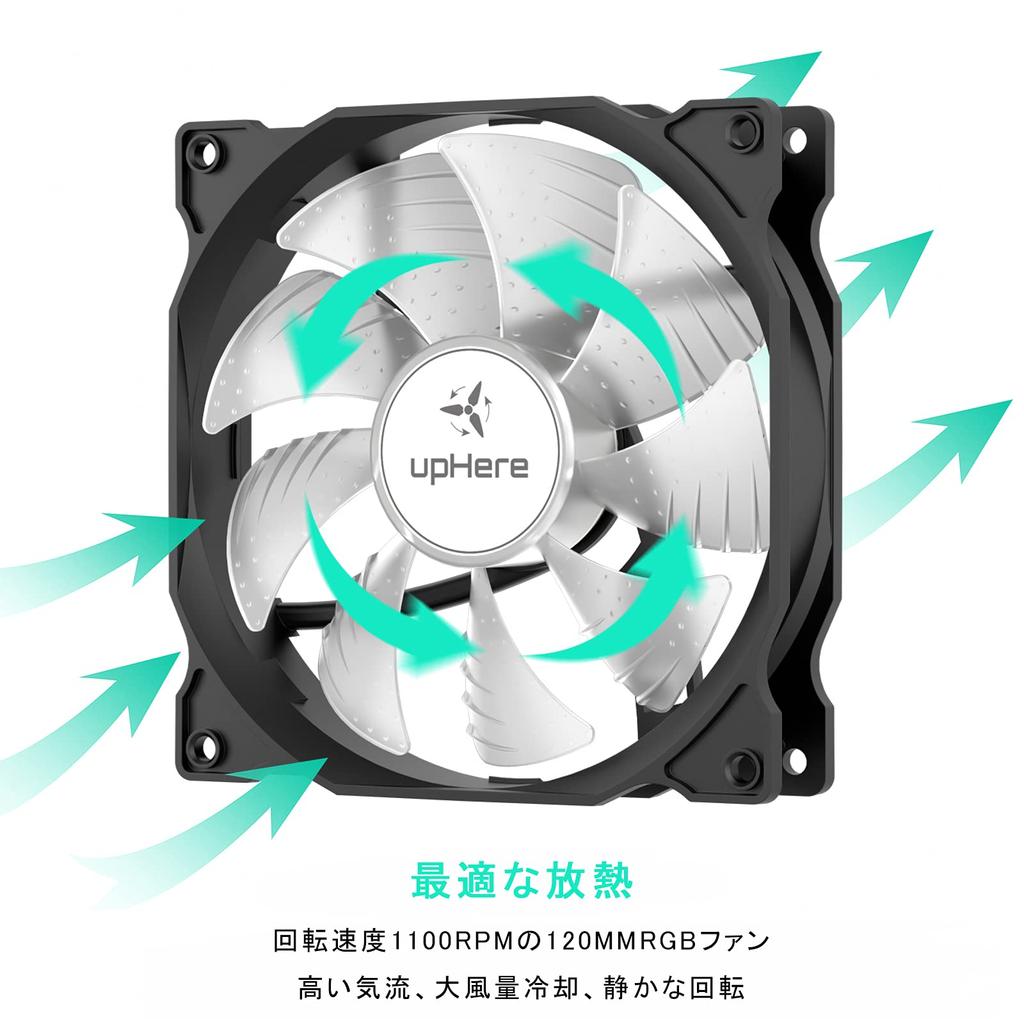 Novonest 120mm RGB PC Case Illuminates Quiet 25mm Remote Set of Black Frame Fan, Inside, Type, Thick, 6PIN, Control, 5,
