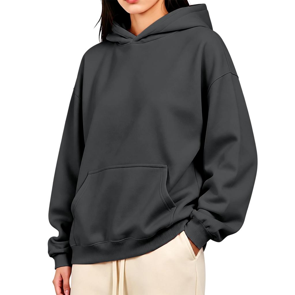 Damen Kapuzenpullover mit Tasche, Farbiger Pullover
