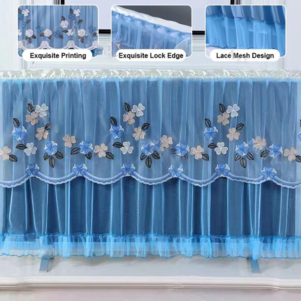 Embroidered Lace TV Dust Cover Ultra-thin TV Screen Monitor Cloth Fashion LCD TV Protective Cover