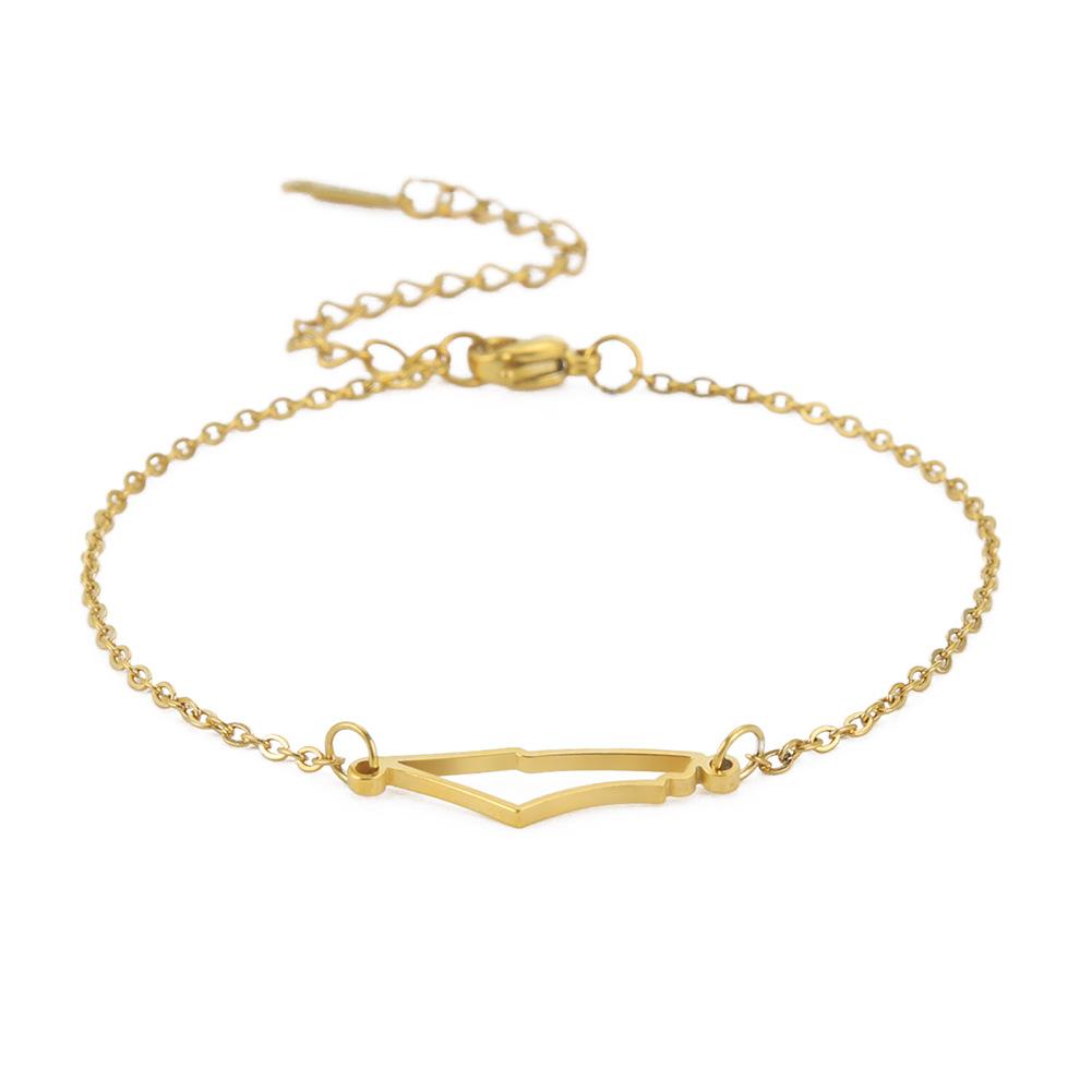 Delicate Hollow Mountain Pendant Bracelet Irregular Design Elegant Jewelry for Women