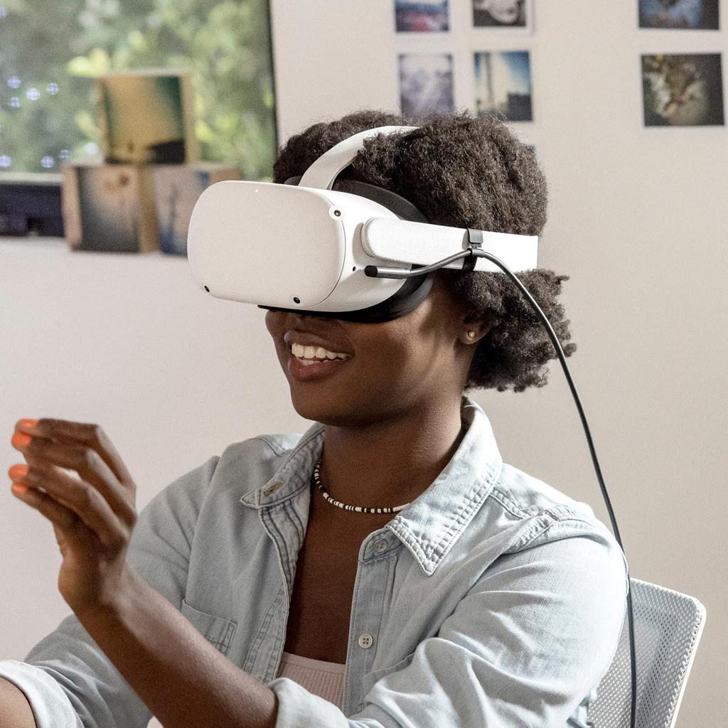 Meta Quest Link Cable Compatible with Meta Quest Ft Premium Fiber Optic Cable For PC VR Gaming Maximum Speeds of 5 Gbps 3/3S/2/Pro Approx. 16.8 (5