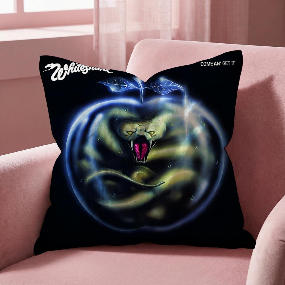 Whitesnake Cushion Cover Multi-Scene Pillow Cover for Home & Car - Reversible, Soft & Durable for Daily Use