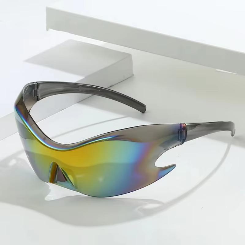 Non-polarized Classic Fashion Punk Women Alien Mirror Integrated Design Future Technology Sense Sunglasses Sunscreen Men Eyeglasses