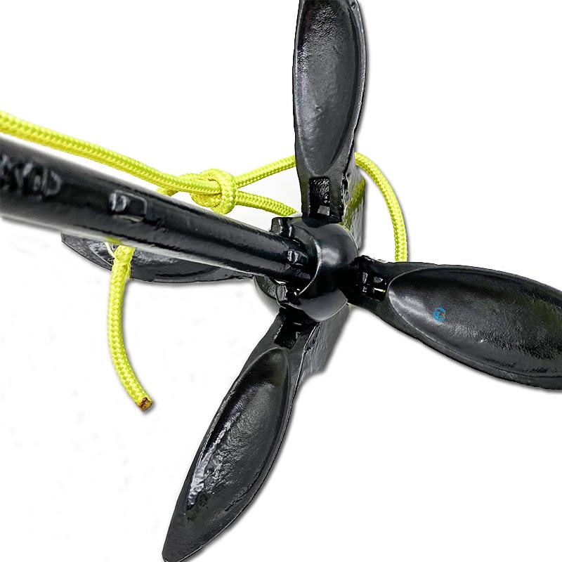 Hot Dipped Galvanized Kayak Anchor,Marine Hardware 5.5lbs Kayak Boat Anchor Green Kits,Portable Folding Anchor With Buoy Kit Only Anchor