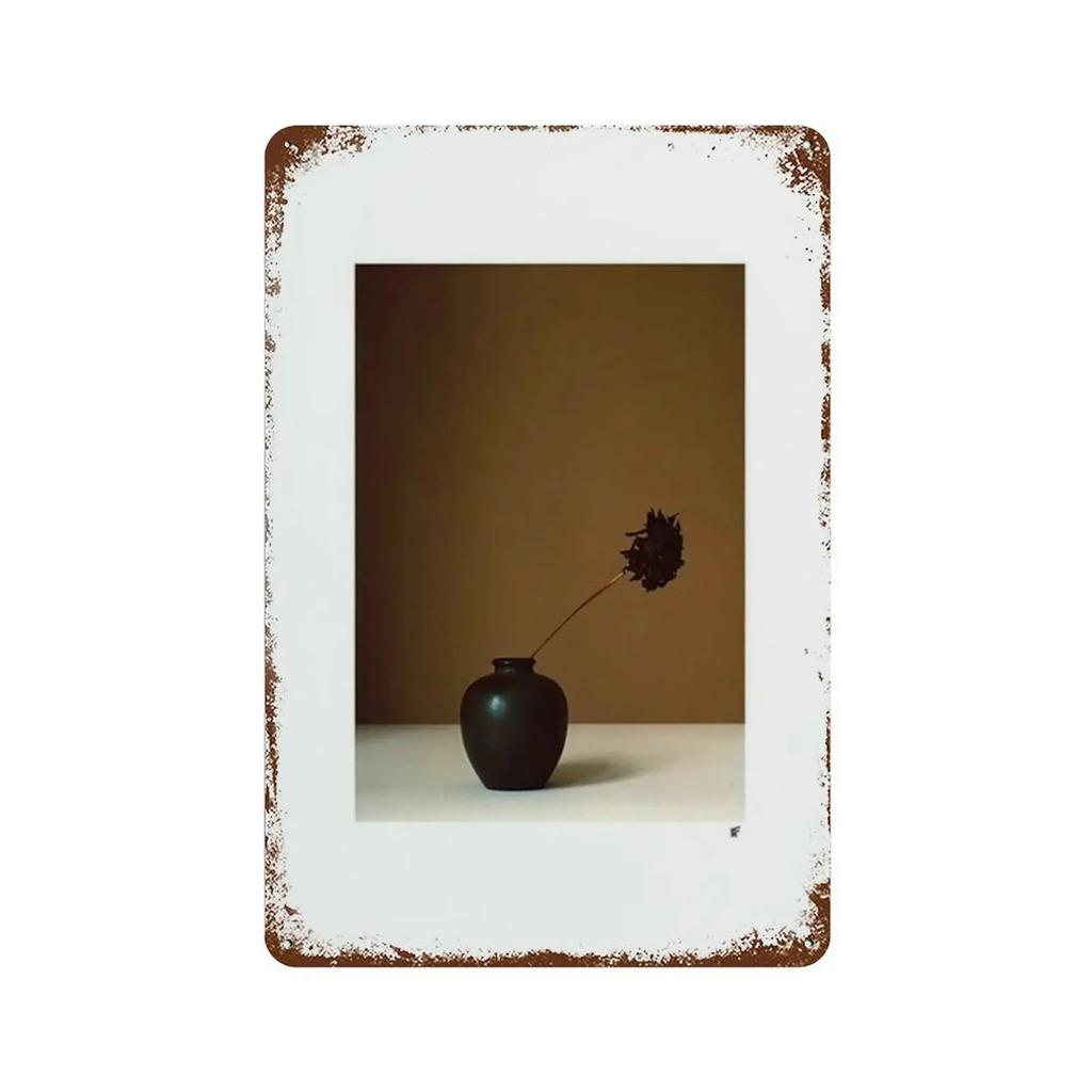 Abstraktný Minimalizmus Citrónová Váza Geometrické Kávovar Bar Nástenné Umenie Plagáty Tlače Škandinávske Kovové Značky Nástenné Obrazy pre Obývacia Izba Kvetinárstvo