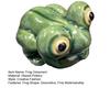Ceramic Big Eyes Frog Figurine Realistic Green Frog Statue Indoor Outdoor Garden River Pond Lake Fish Tanks Animal Decoration