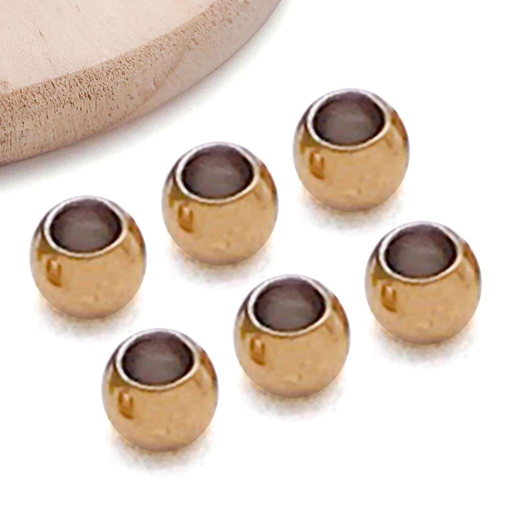 18K Gold Stainless Steel Spacer Beads & Precision Steel Ball for Necklace/Bracelet DIY Jewelry Accessories.
